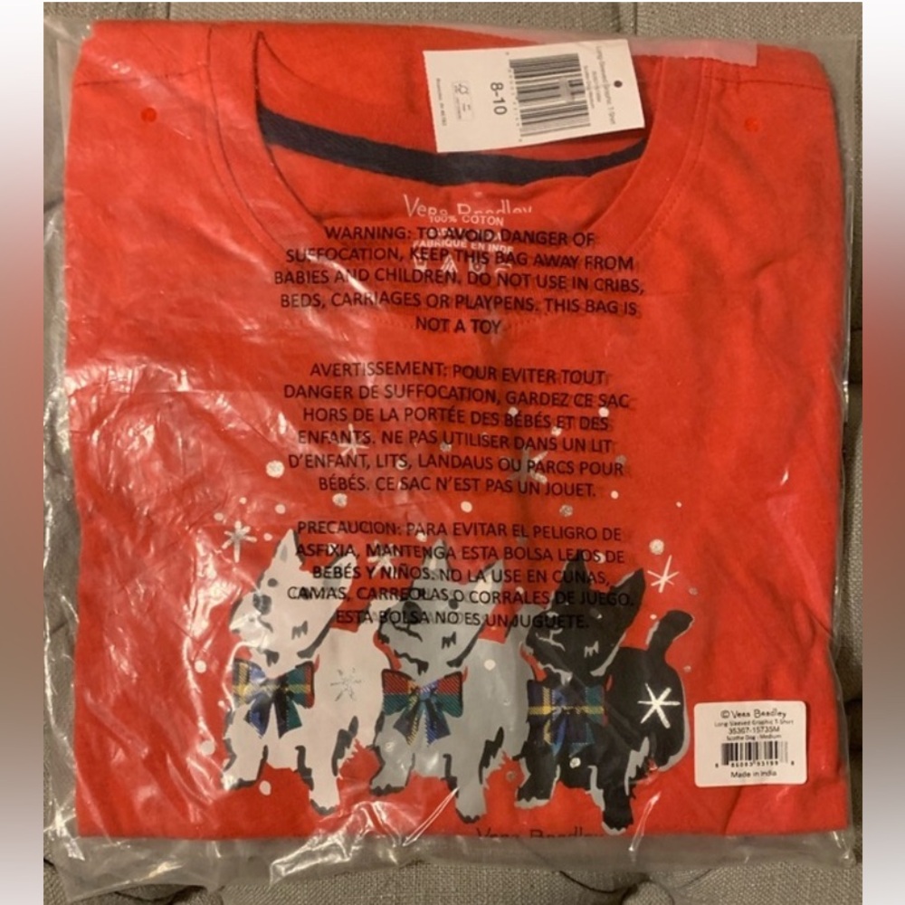 Vera Bradley Scottie Dog long sleeve shirt